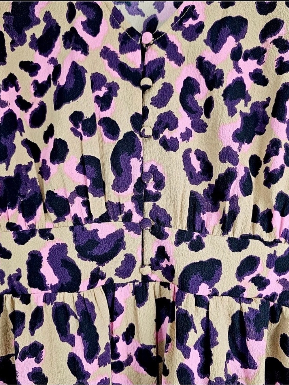 Anthropologie PIECES Erinn Leopard Print Midi Dress Size M - Picture 4 of 10
